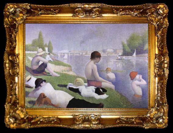 framed  Georges Seurat bathers as asnieres, ta009-2